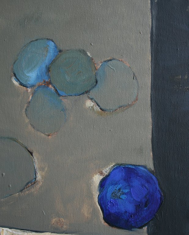 Orange bleue - 3F - huile sur toile